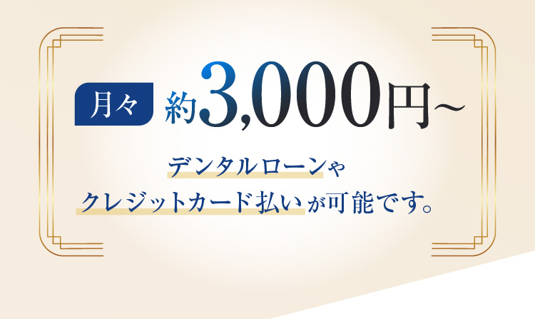 月々3000円から!